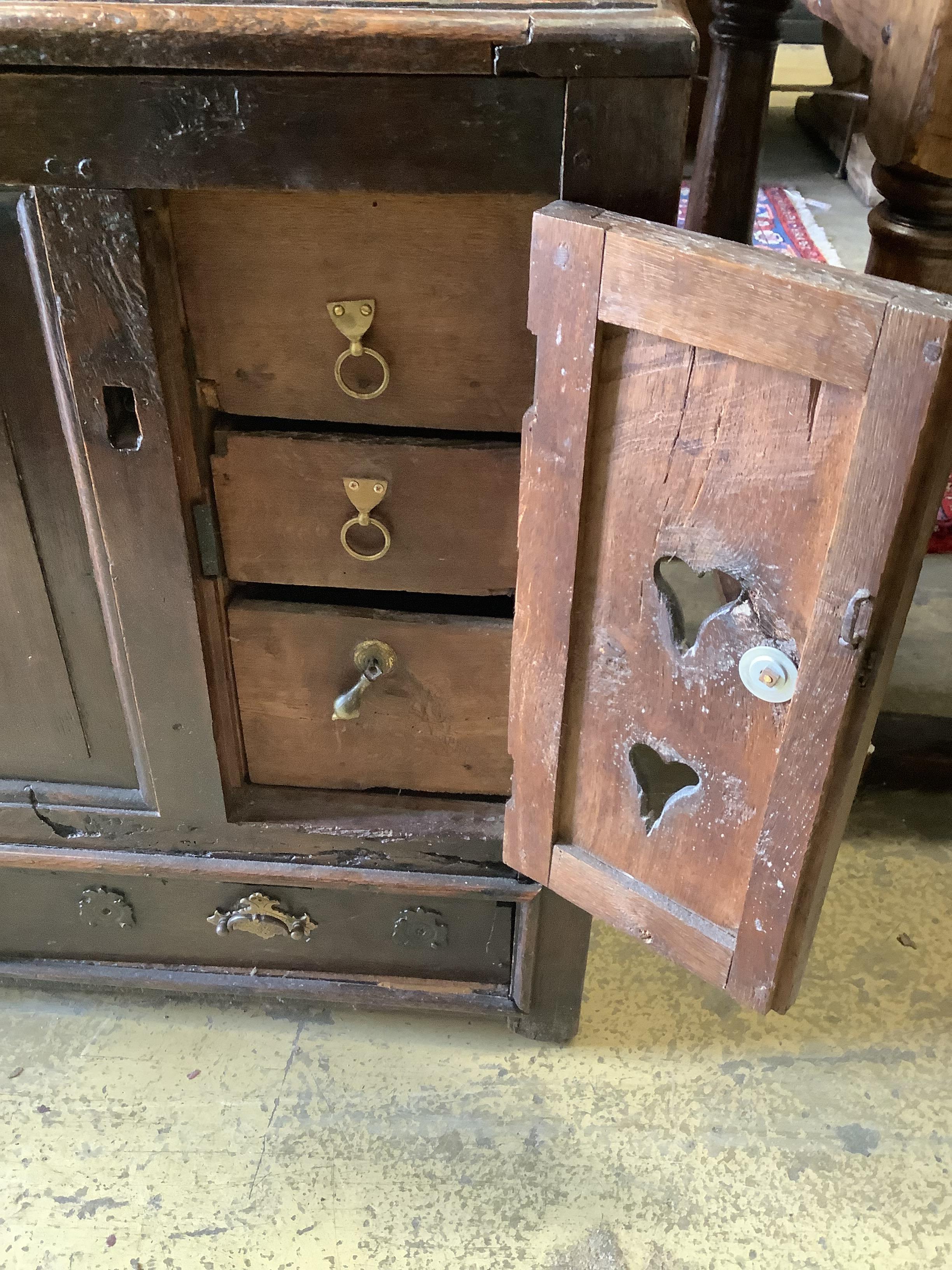An oak mule chest